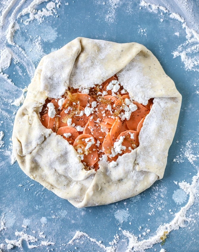sweet potato galette with caramelized shallots I howsweeteats.com
