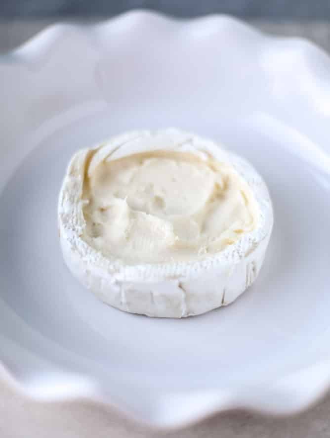 winter fruit stuffed brie with a pinot poached pear I howsweeteats.com