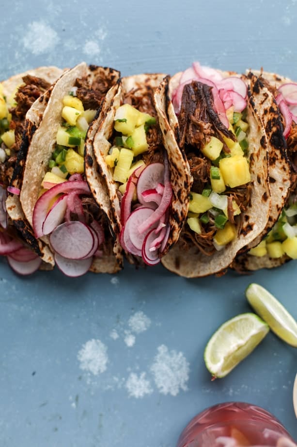 slow cooker barbacoa beef tacos I howsweeteats.com