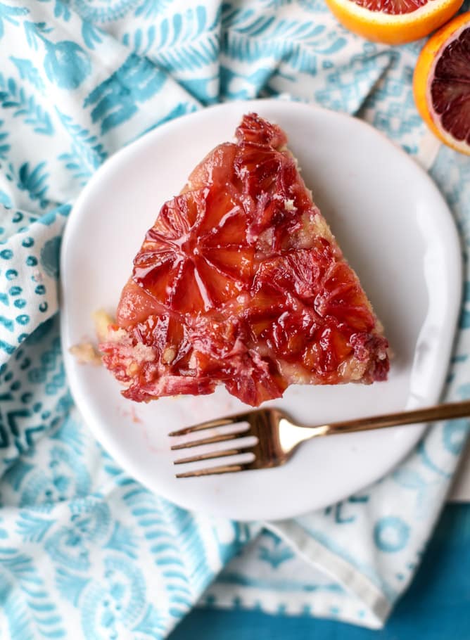 blood orange upside down cake I howsweeteats.com