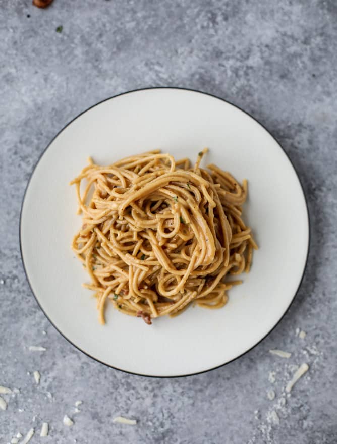 butternut squash spaghetti carbonara I howsweeteats.com