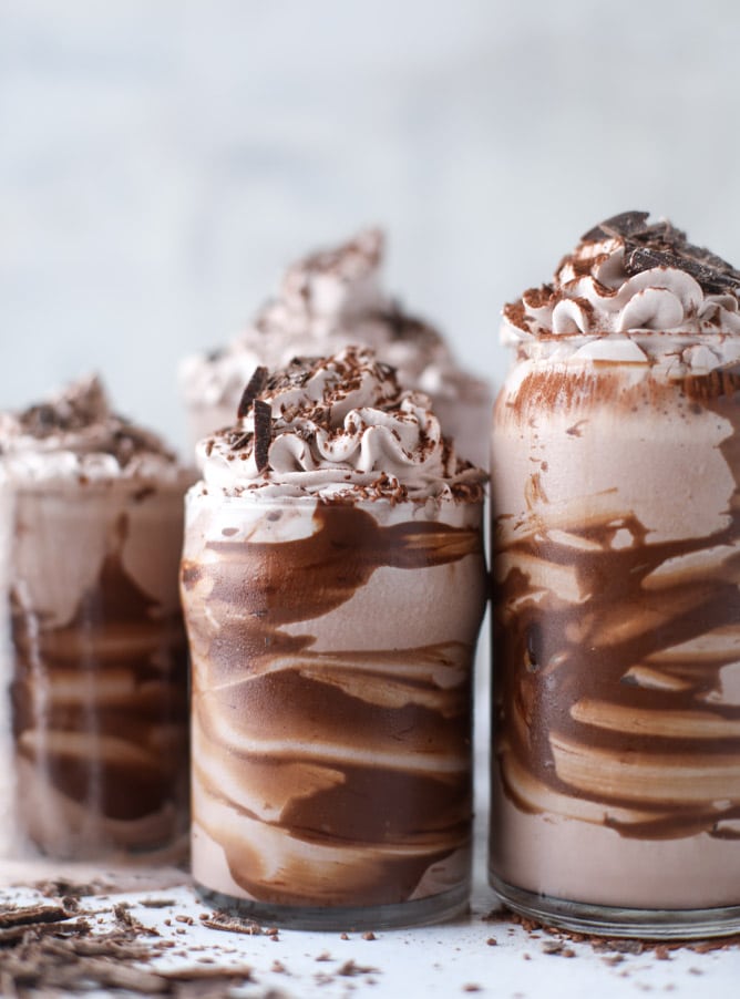 chocolate lovers coconut milkshakes I howsweeteats.com