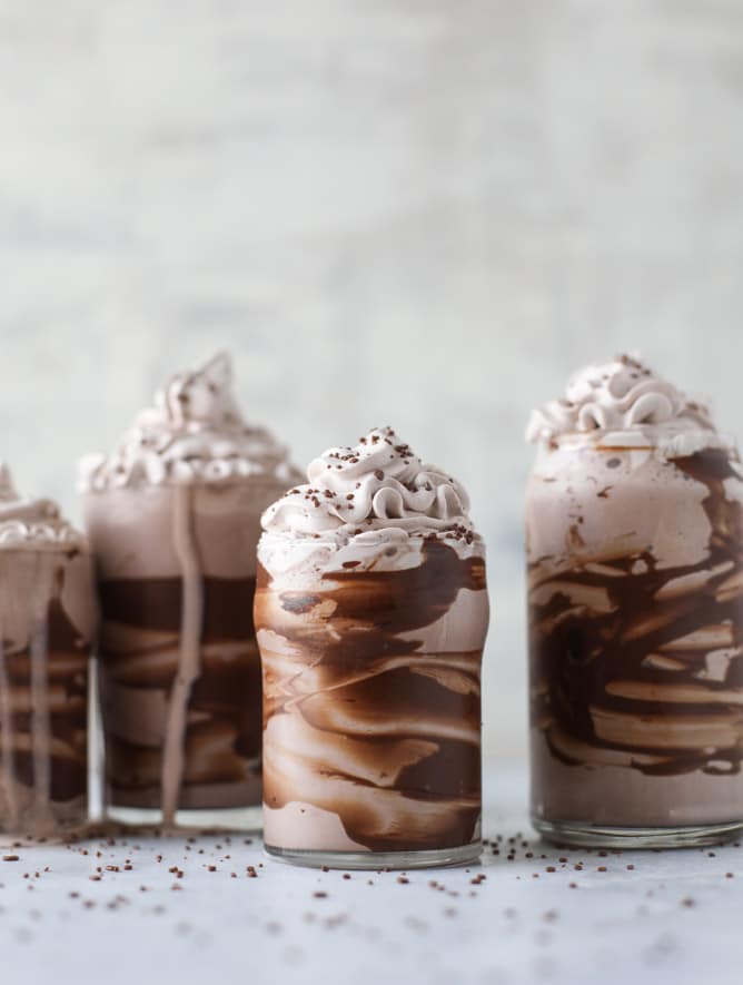 chocolate lovers coconut milkshakes I howsweeteats.com