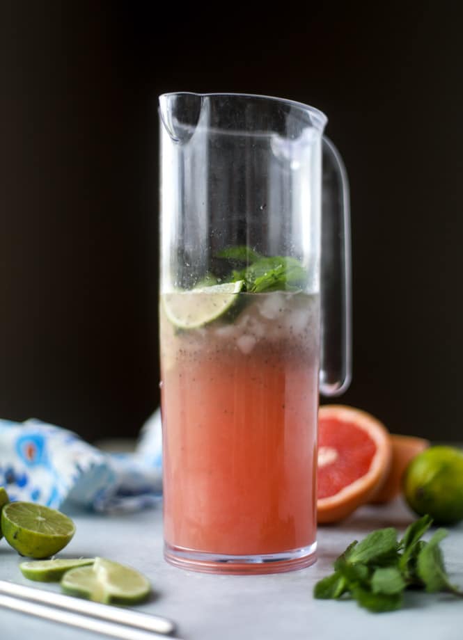 grapefruit mint chia refresher I howsweeteats.com