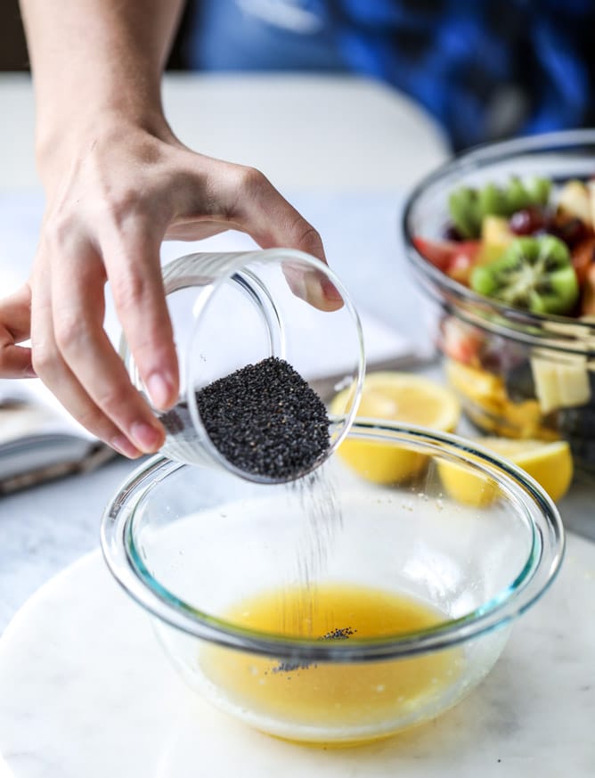 poppy seed fruit salad I howsweeteats.com