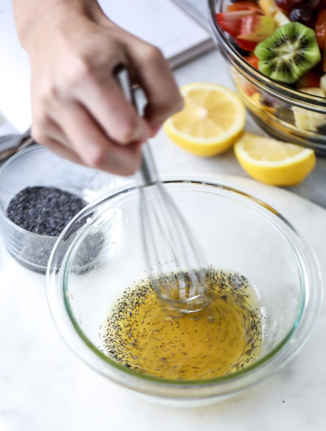 poppy seed fruit salad I howsweeteats.com