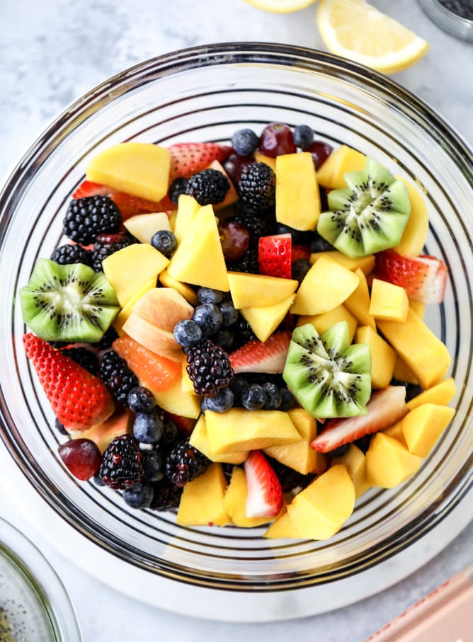 poppy seed fruit salad I howsweeteats.com