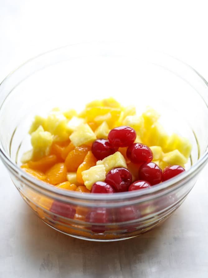 ambrosia whipped yogurt fruit parfaits I howsweeteats.com