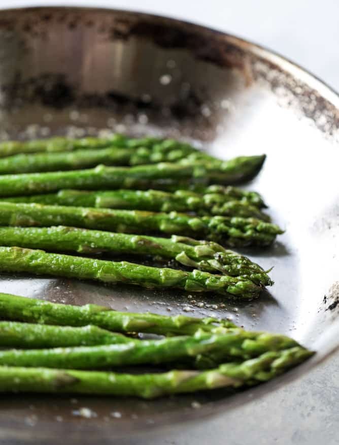 asparagus grilled cheese with brown butter & dijon I howsweeteats.com