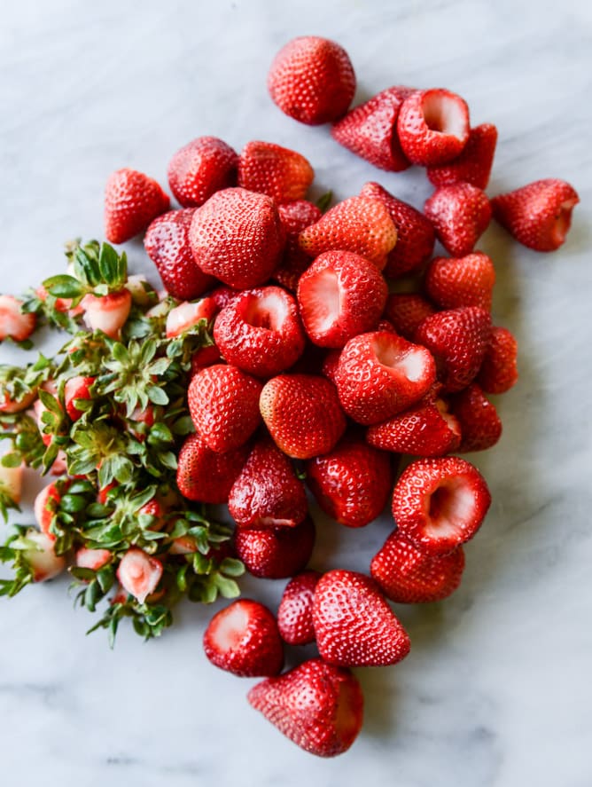 coconut chocolate mousse filled strawberries I howsweeteats.com