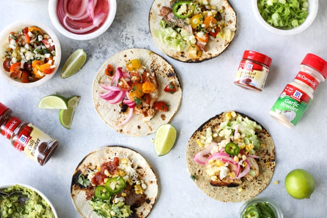 how to set up a taco bar for father's day I howsweeteats.com
