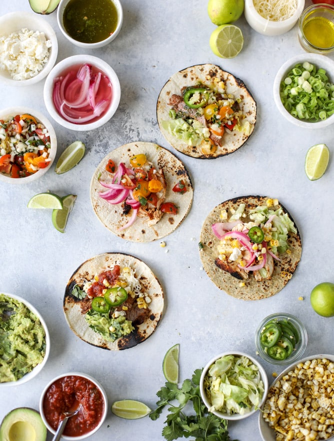 how to set up a taco bar for father's day I howsweeteats.com