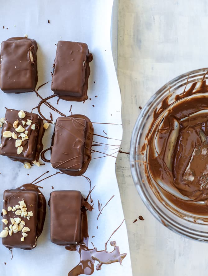 salted peanut butter ice cream bars I howsweeteats.com