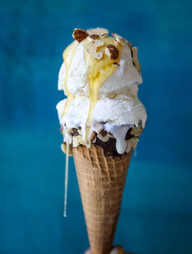 no-churn ricotta ice cream I howsweeteats.com