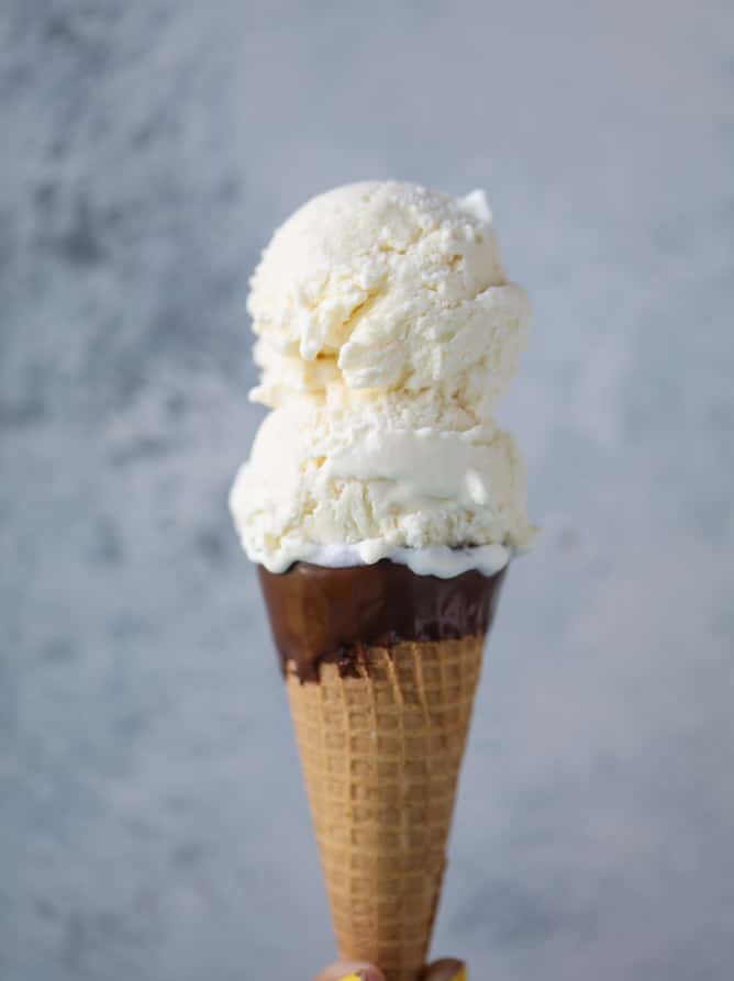 no-churn ricotta ice cream I howsweeteats.com