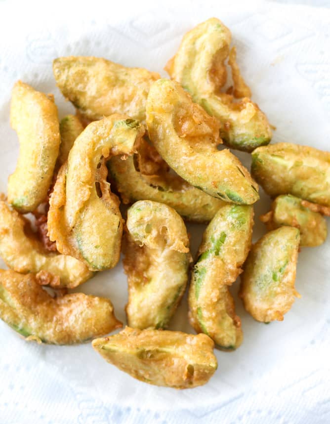 crispy beer battered avocado tacos I howsweeteats.com