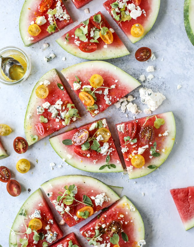 watermelon salad wedges I howsweeteats.com