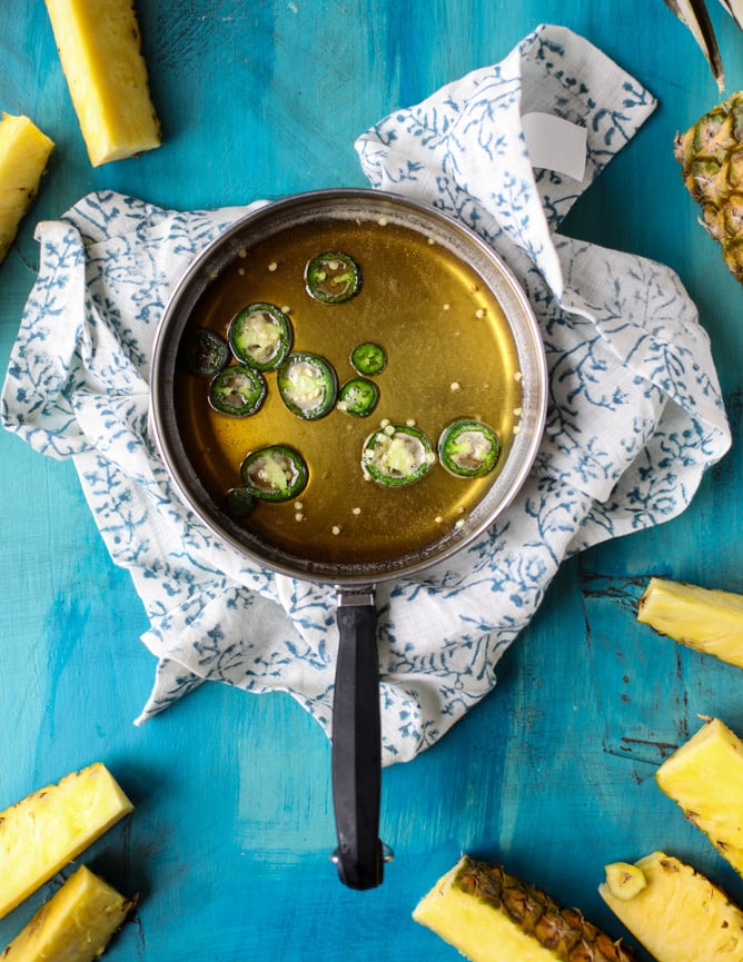 hot honey pineapple wedges I howsweeteats.com