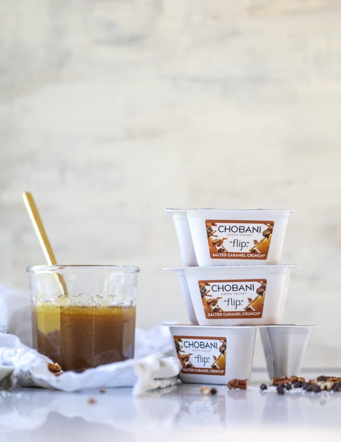 salty caramel yogurt shakes I howsweeteats.com