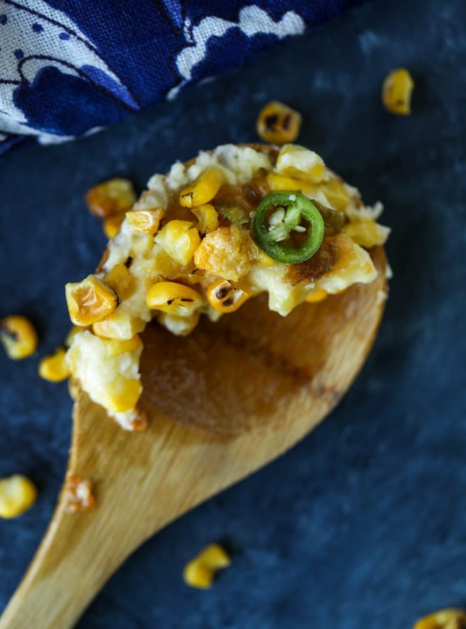 jalapeño corn soufflé I howsweeteats.com #christmas #holidays #corn #pudding #side dish