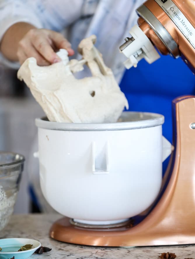 pumpkin coffee cake with chai ice cream I howsweeteats.com