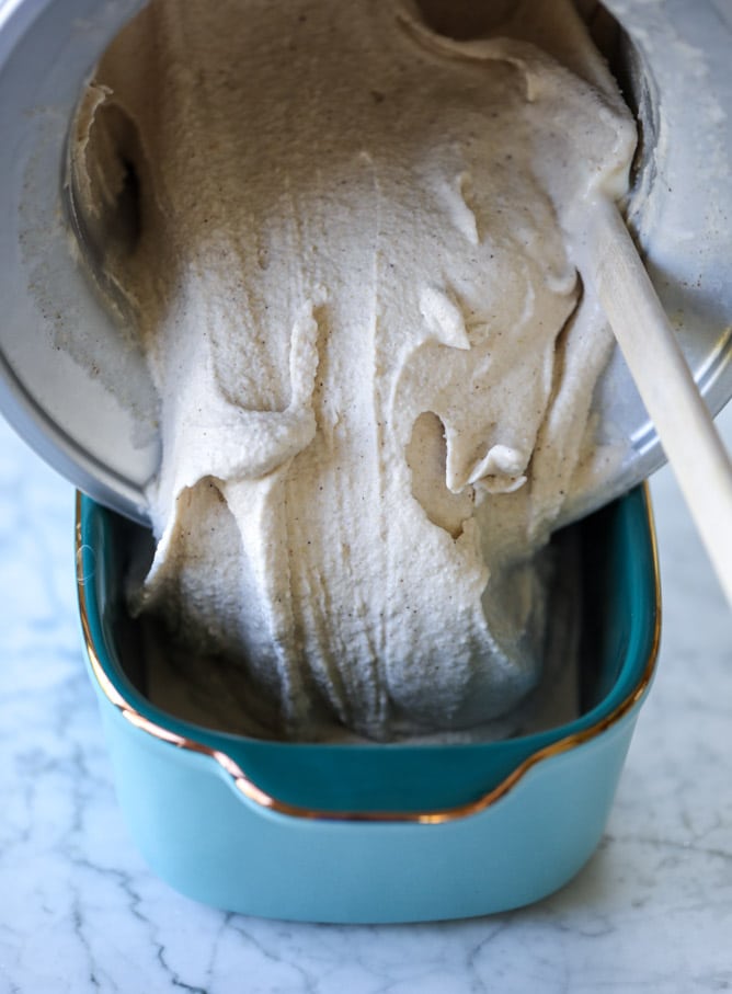 pumpkin coffee cake with chai ice cream I howsweeteats.com