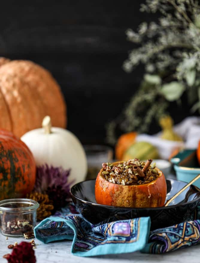 brûléed pumpkin pie oatmeal I howsweeteats.com #pumpkin #oatmeal #breakfast