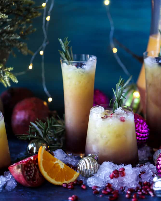 tequila christmas sunrise I howsweeteats.com #cocktails #tequila #sunrise #christmas