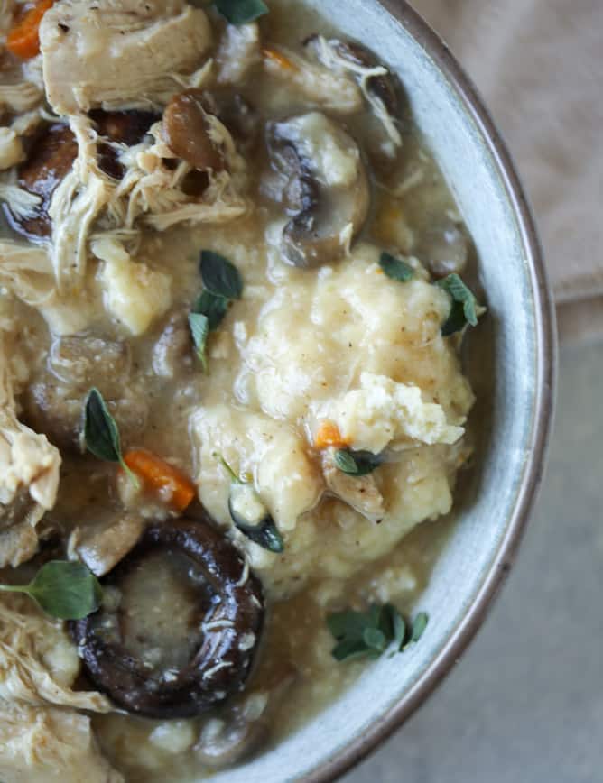 turkey and mushroom dumplings I howsweeteats.com #thanksgiving #leftovers