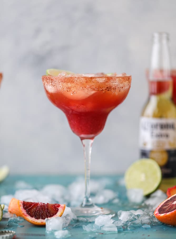 spicy blood orange beergaritas I howsweeteats.com #beer #margaritas #beergaritas #cocktails #bloodorange