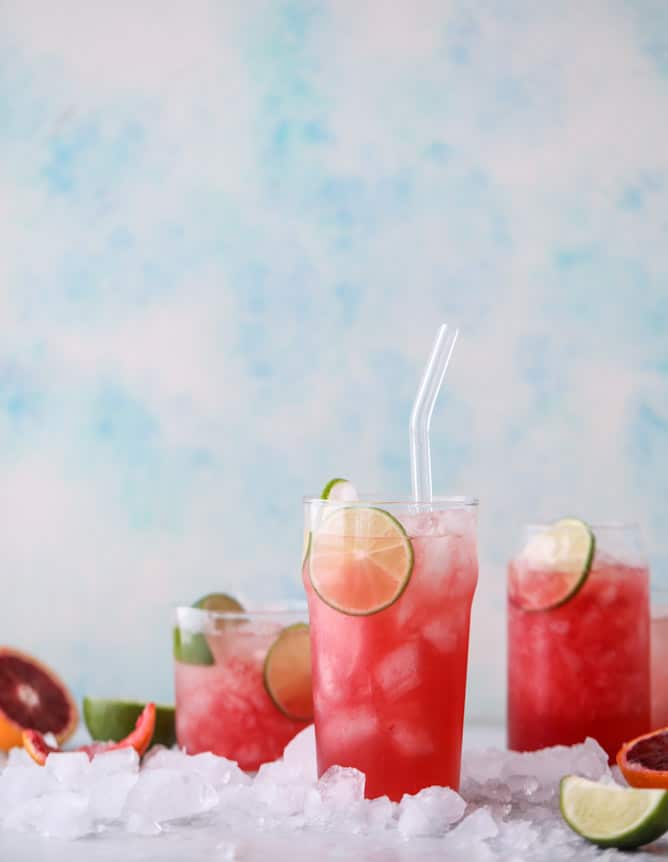blood orange coolers I howsweeteats.com #bloodorange #mocktails #coconutwater #drinks