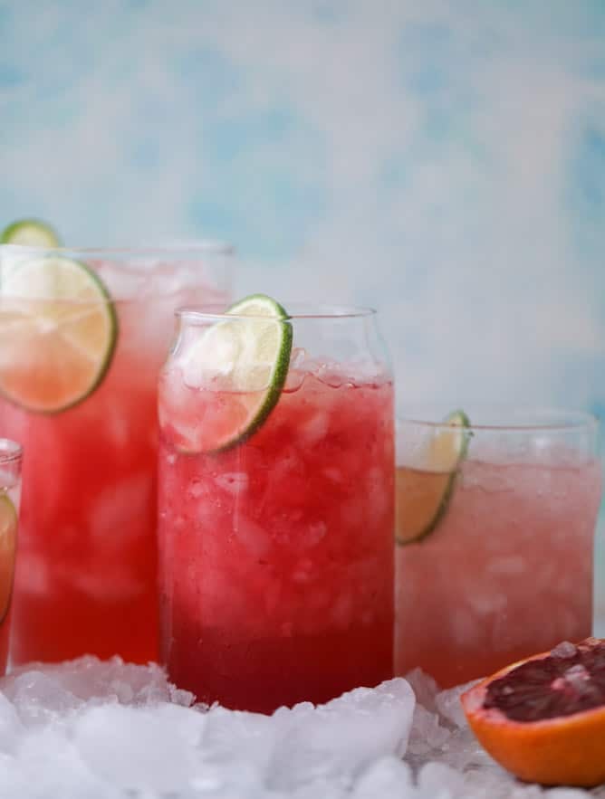 blood orange coolers I howsweeteats.com #bloodorange #mocktails #coconutwater #drinks