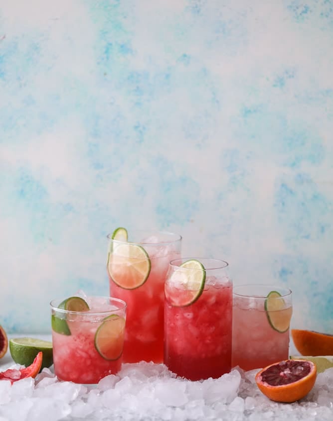blood orange coolers I howsweeteats.com #bloodorange #mocktails #coconutwater #drinks