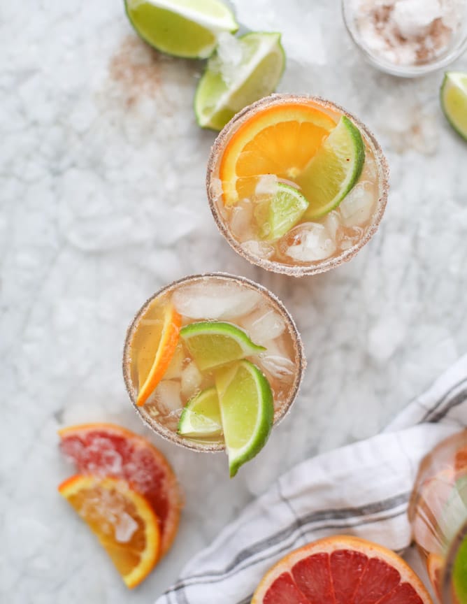 kombucha mocktail - triple citrus kombucha fizz I howsweeteats.com #mocktail #kombucha #citrus #grapefruit
