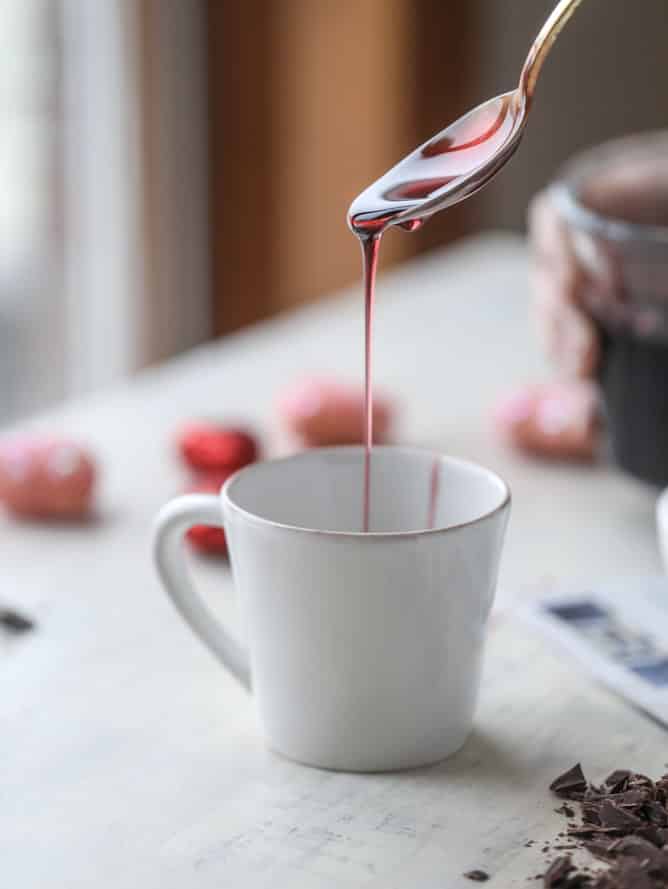 cabernet chocolate lattes I howsweeteats.com #redwine #coffee #latte #valentinesday #chocolate