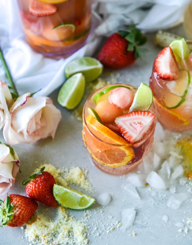 favorite spring cocktails I howsweeteats.com #spring #cocktails #drinks #strawberries #rose