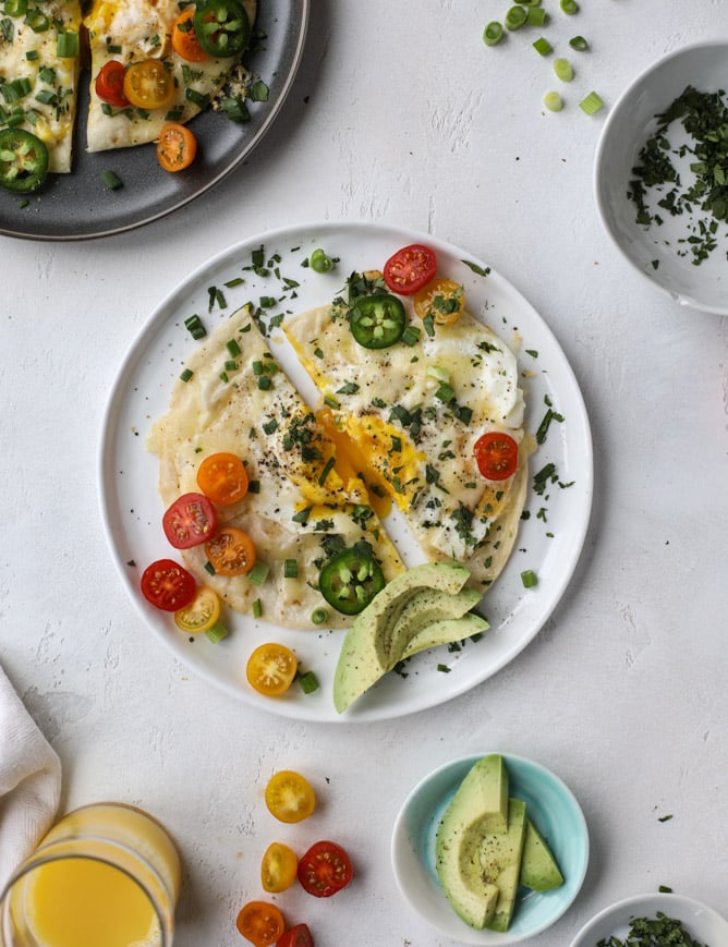 tortilla eggs I howsweeteats.com #eggs #breakfast #tortillas