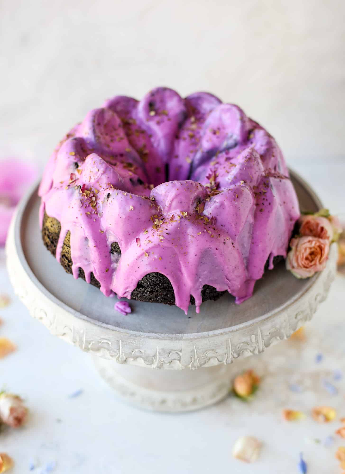 chocolate dragon fruit cake