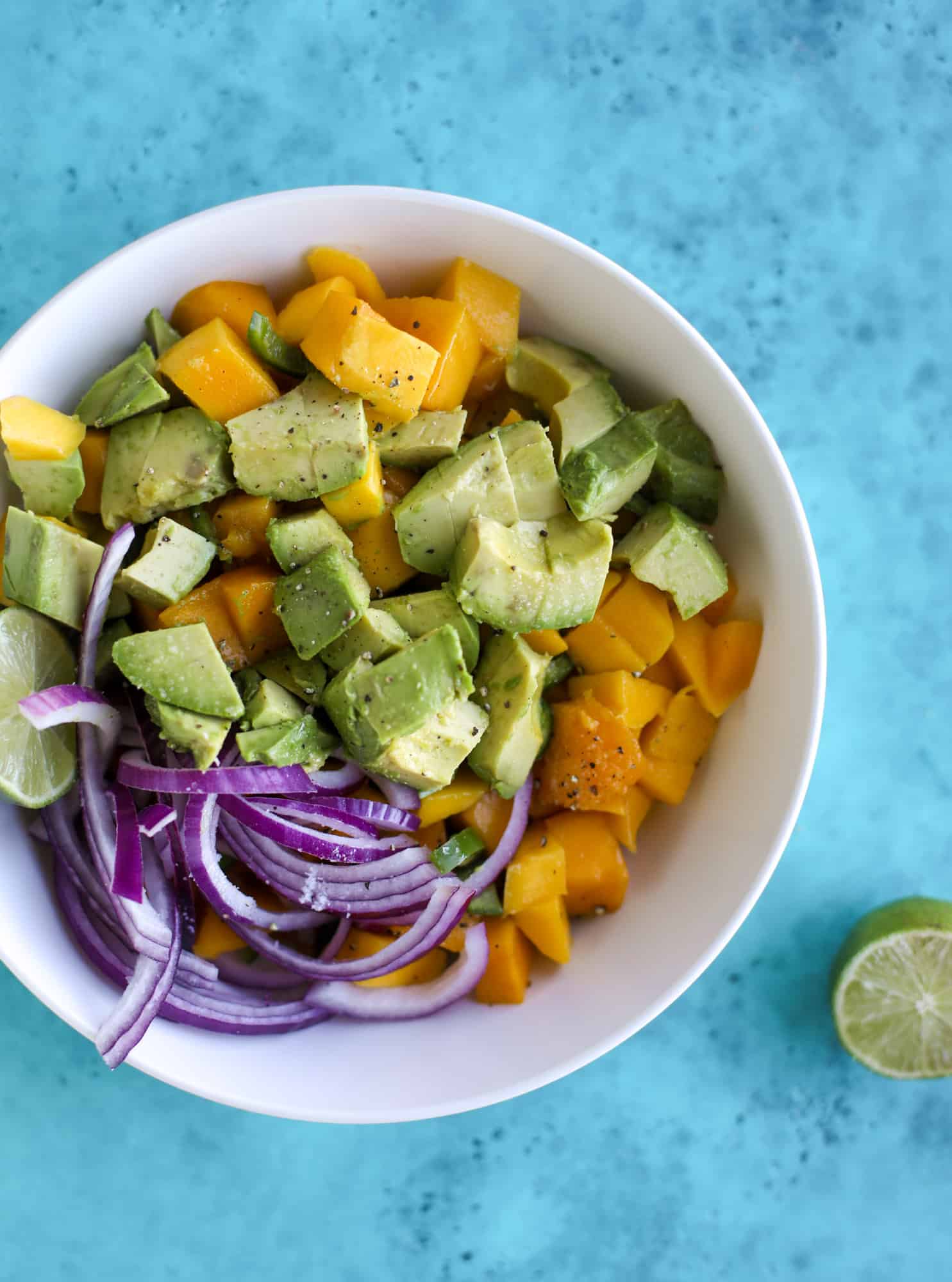 avocado mango red onion