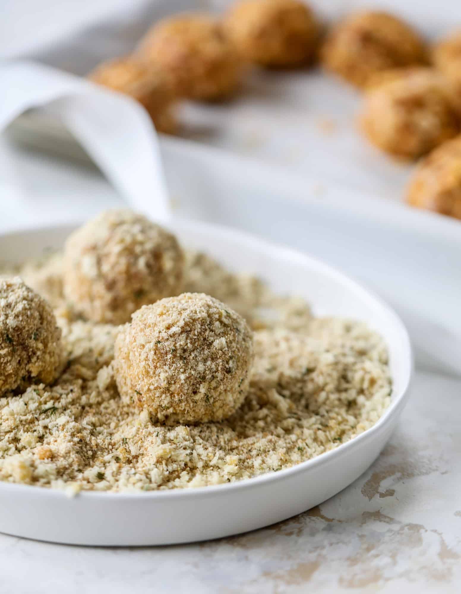 rolling cauliflower arancini
