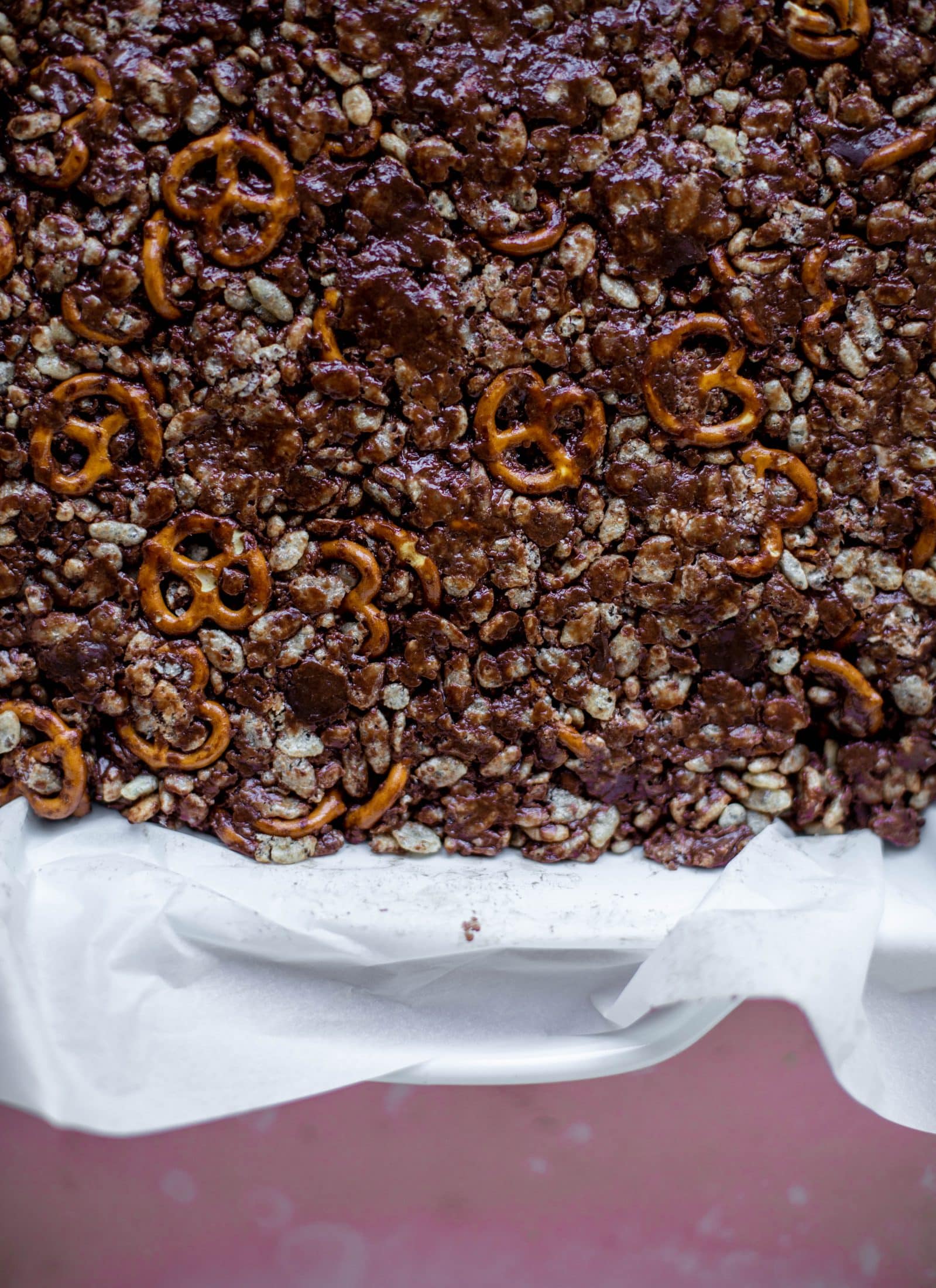 salted rice krispie chocolate bars