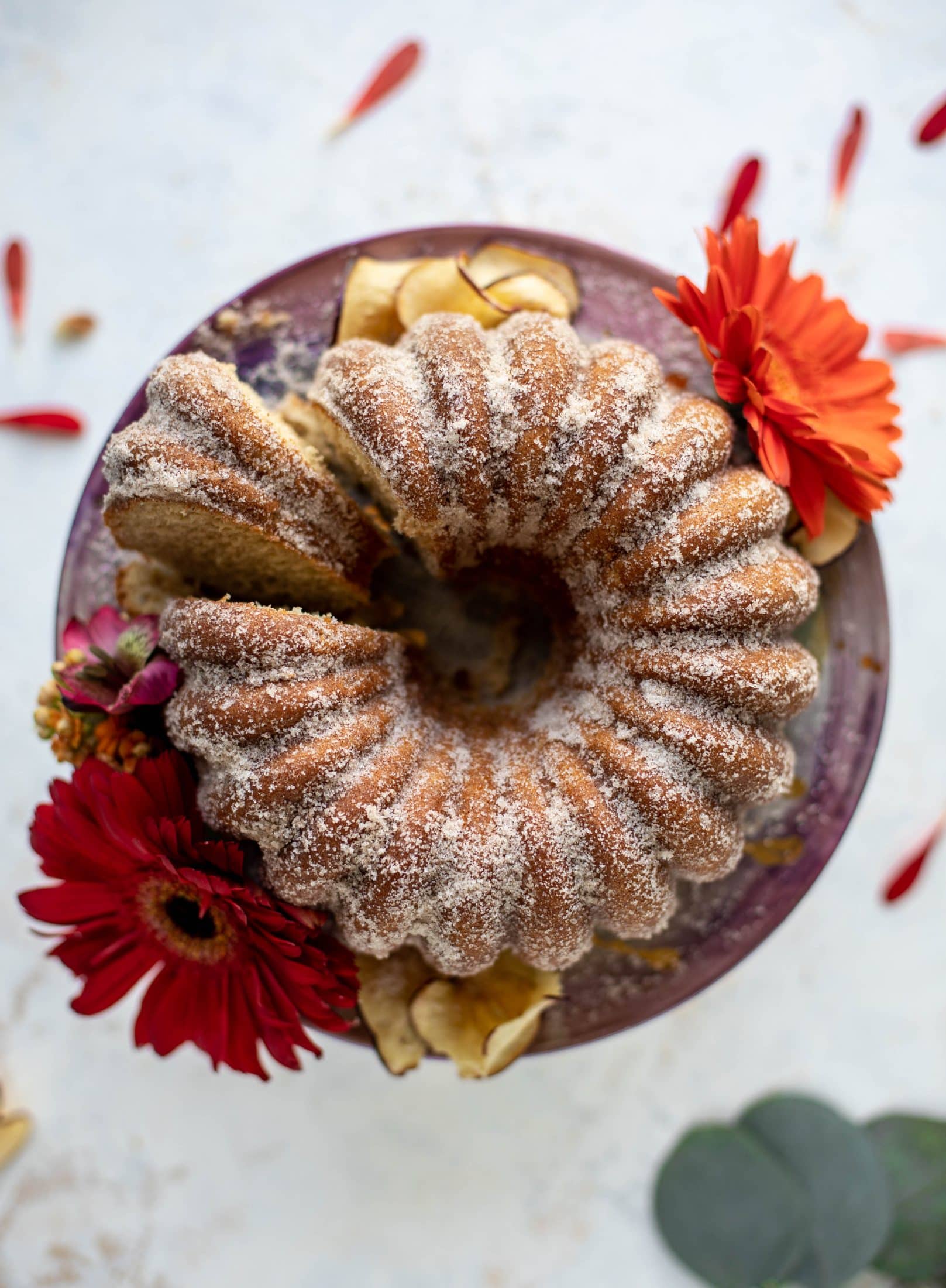 This apple cider donut cake is a huge fall crowd pleaser! Covered in cinnamon sugar and fluffy to perfection. It's incredible!