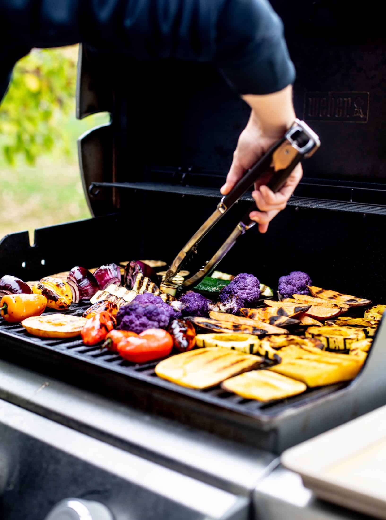 These grilled autumn vegetables make the best side dish or appetizer! Especially when served with the sage brown butter white bean dip. YUM.