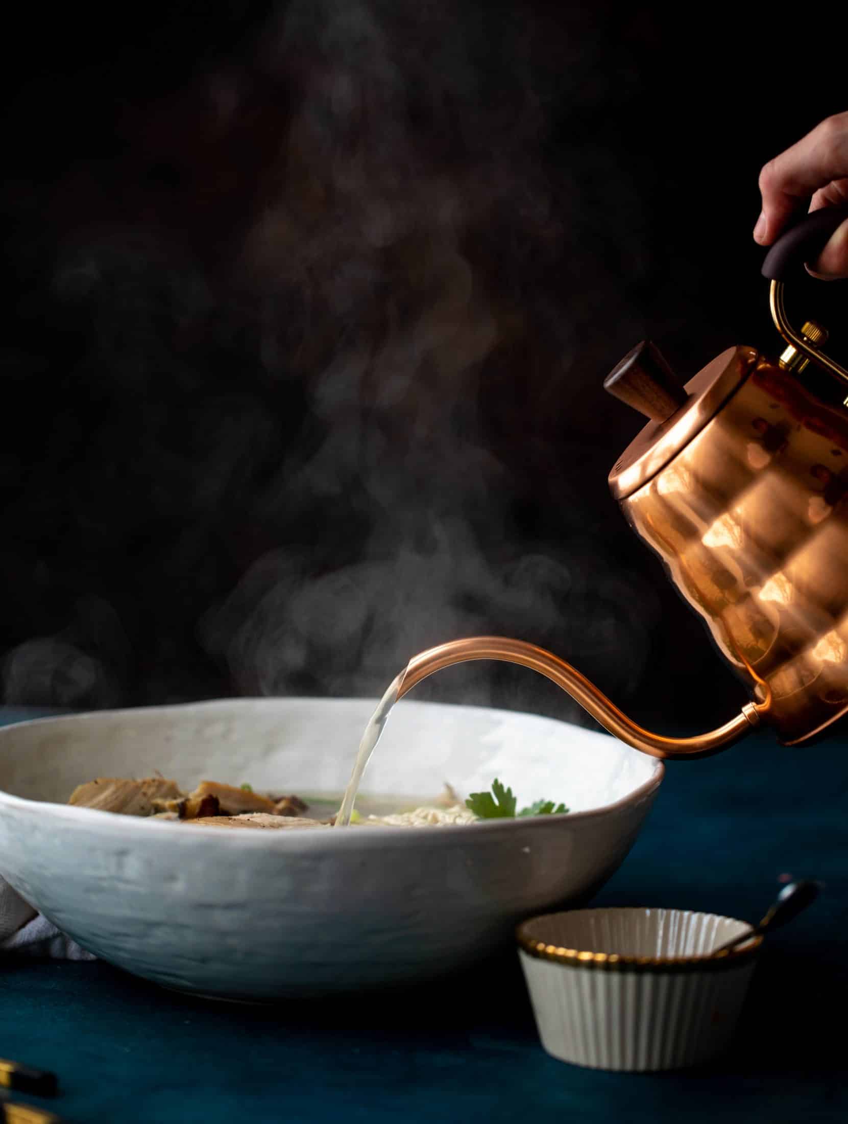 This roasted turkey ramen recipe is made with delish leftover Thanksgiving turkey, ramen noodles, a savory broth and soft boiled eggs!