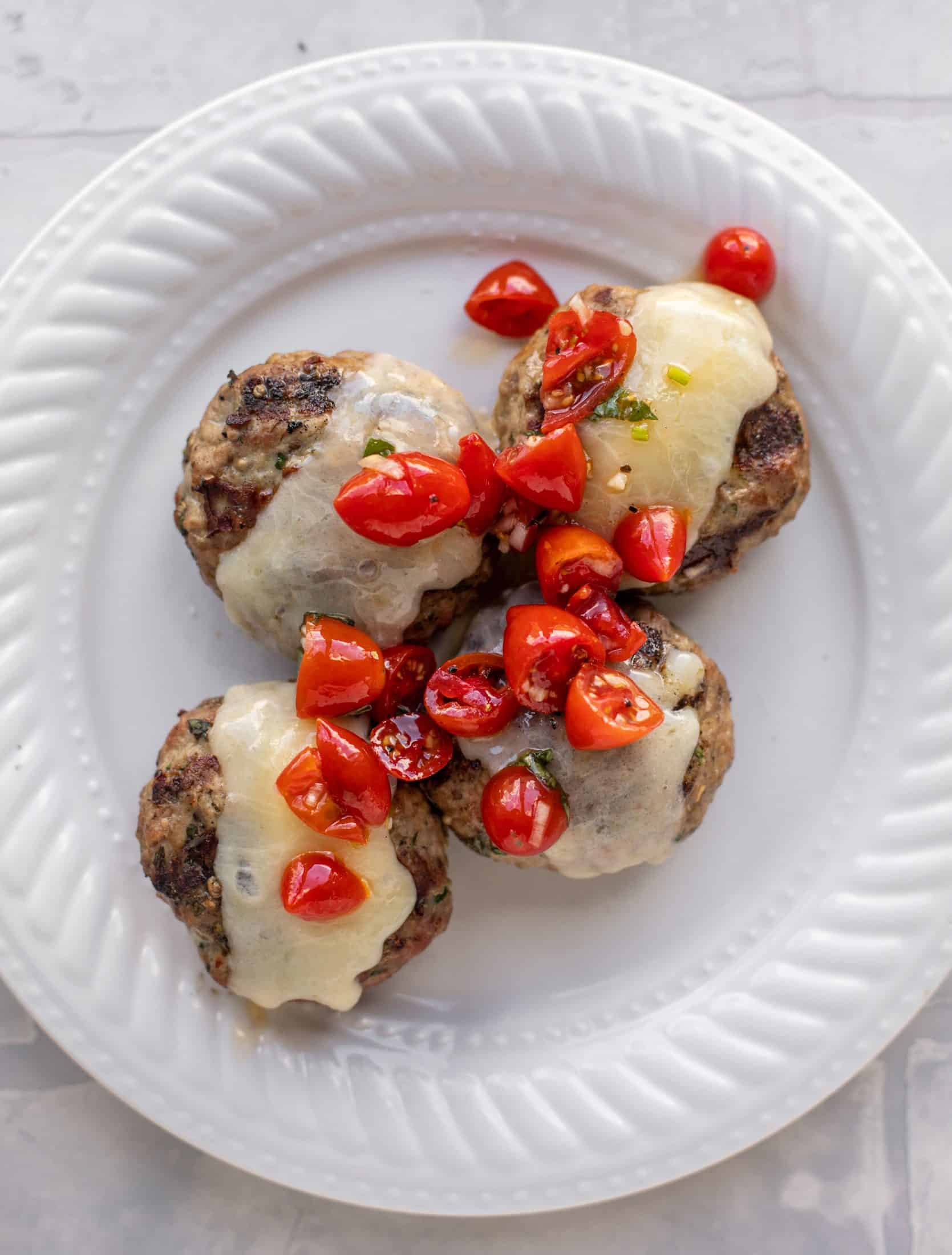 bruschetta chicken burgers