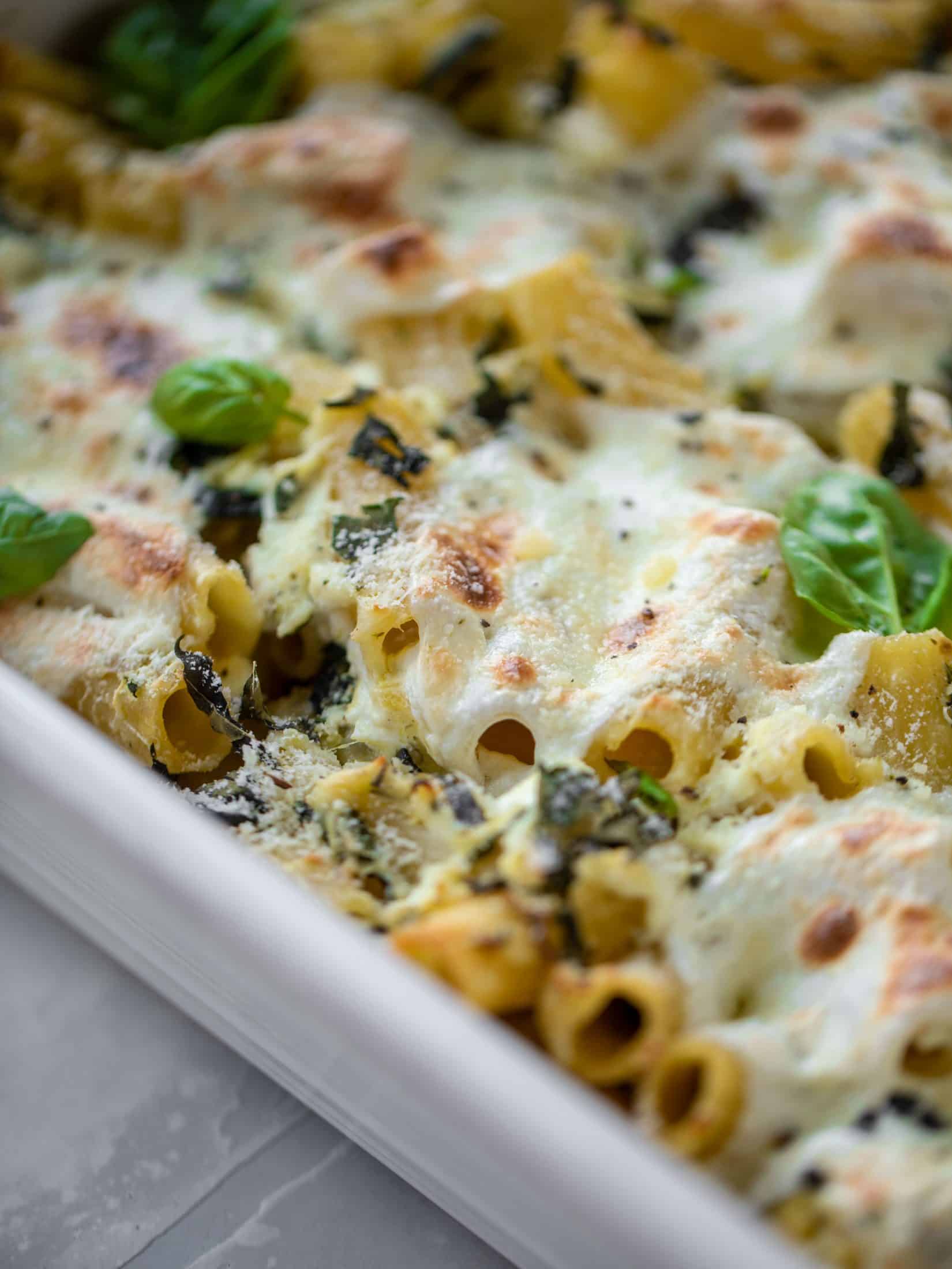 melted zucchini baked ziti