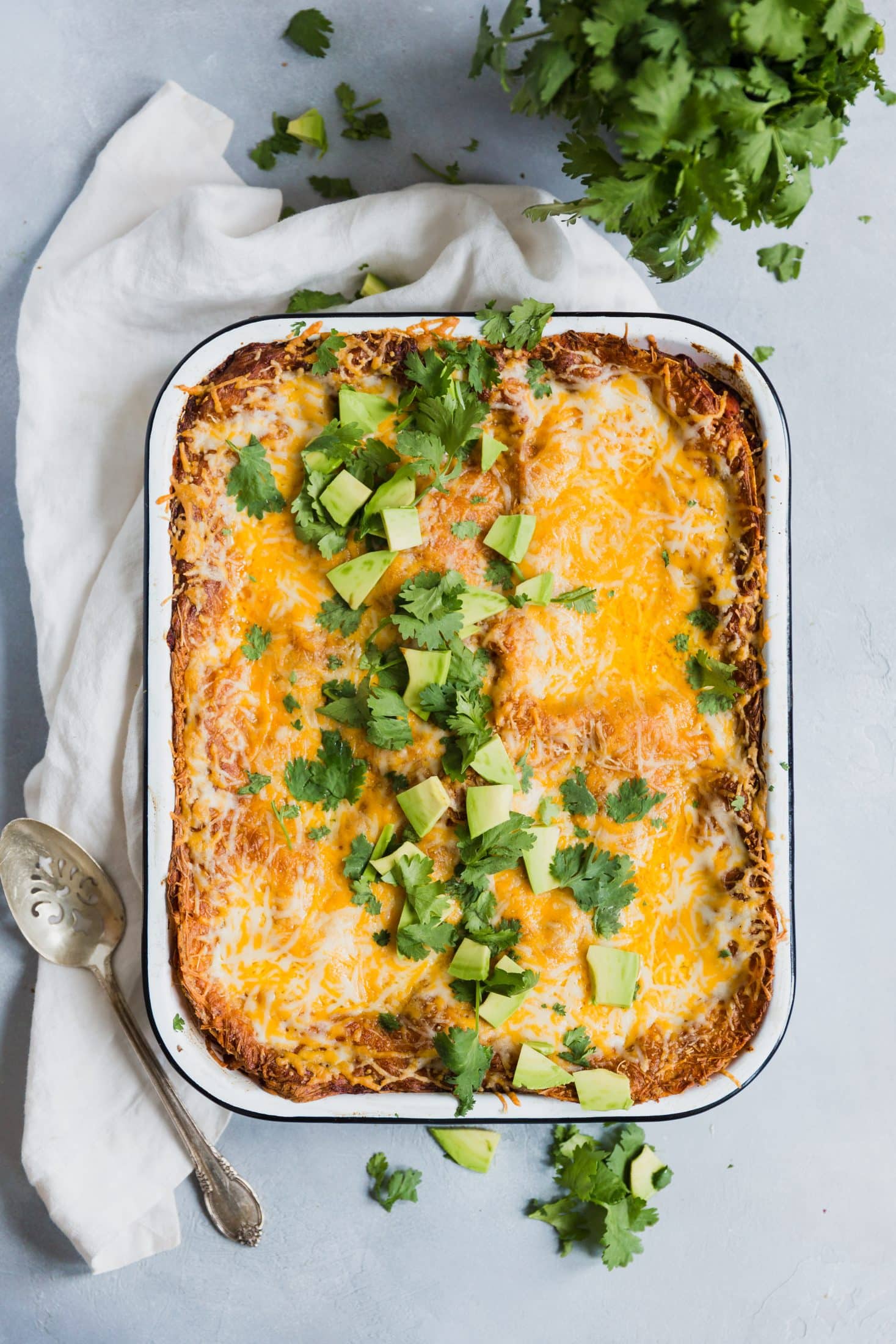 enchilada lasagna I howsweeteats.com