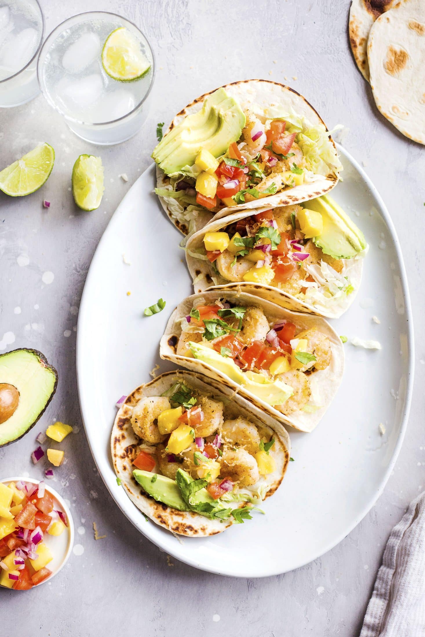 crispy shrimp tacos I howsweeteats.com #shrimp #tacos #seafood #healthy #recipes