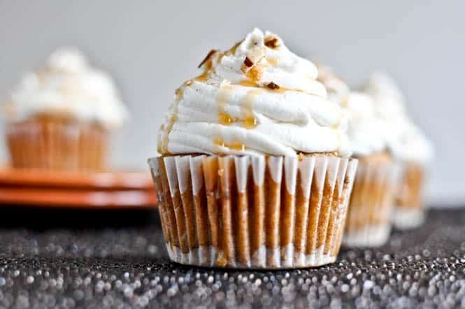 Sweet Potato Pie Cupcakes with Marshmallow Frosting I howsweeteats.com Sweet Potato Pie Cupcakes with Marshmallow Frosting I howsweeteats.com