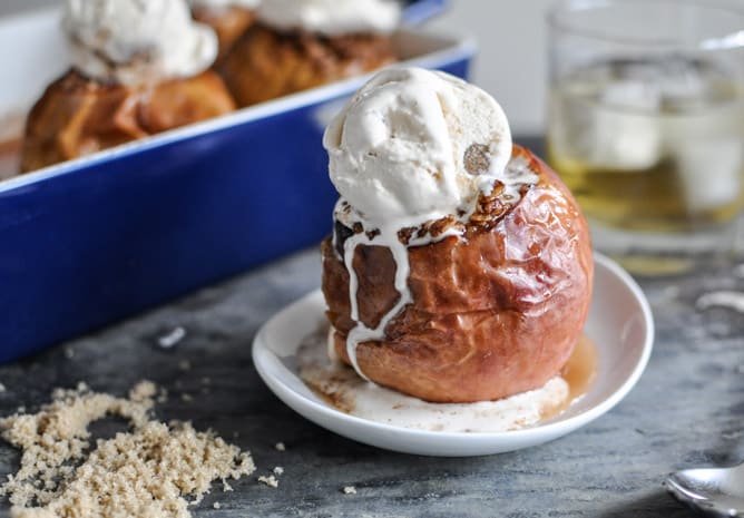 Bourbon Baked Apples I howsweeteats.com
